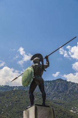 Leonidas heykeli, thermopylae, Yunanistan