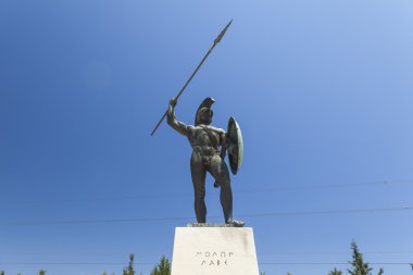 Leonidas heykeli, thermopylae, Yunanistan