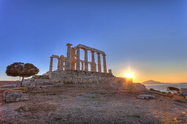 Atina, Yunanistan yakınındaki cape sounion tapınağında Poseidon