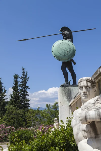 Estátua de Leonidas, Termópilas, Grécia — Fotografia de Stock