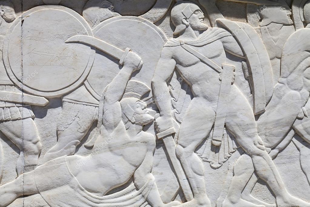 Monumento a Leonidas en Thermopylae, Grecia fotografía de stock