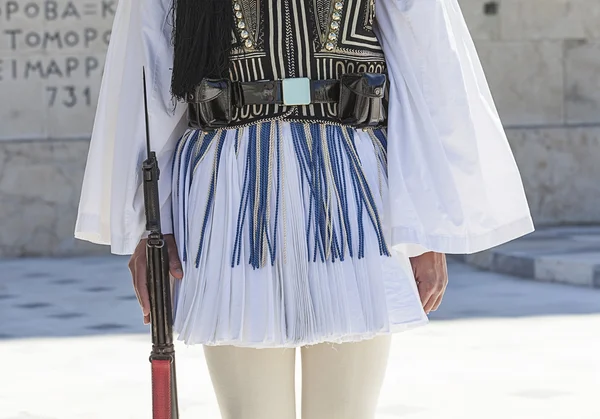 El uniforme de Evzone (es decir, Fustanella ) —  Fotos de Stock