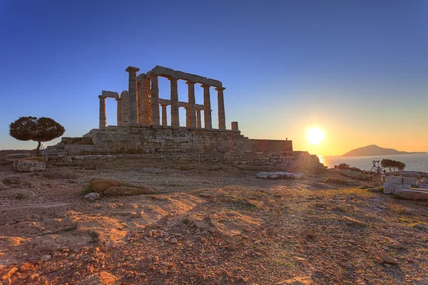 Atina, Yunanistan yakınındaki cape sounion tapınağında Poseidon