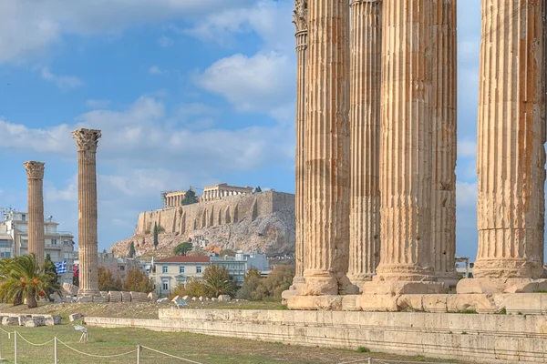 Antiguo Templo de Zeus Olímpico, Atenas, Grecia — Foto de Stock