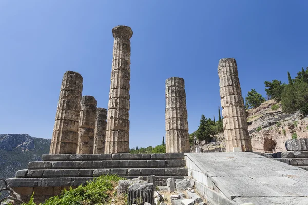 Delphi Yunanistan'da Apollon Tapınağı — Stok fotoğraf