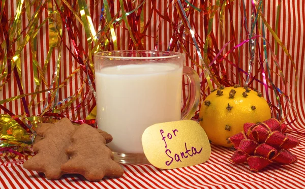 Latte per Babbo Natale, primo piano — Foto Stock