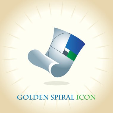 altın spiral simgesi kartı