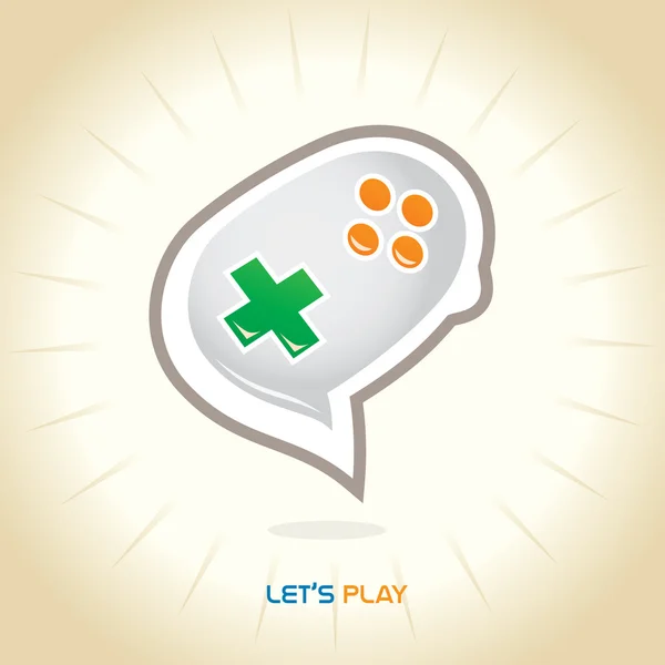 Joystick Símbolo de chat — Vector de stock