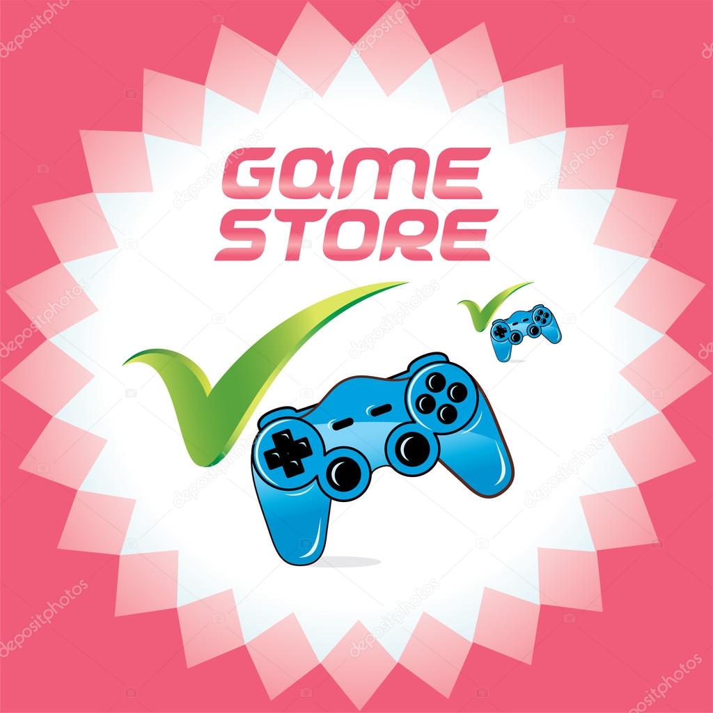 PC and Video Baby, Child, Children, Teenager, Family Arcade Games Accept Icons With Joystick, Logo for Web and Print Design