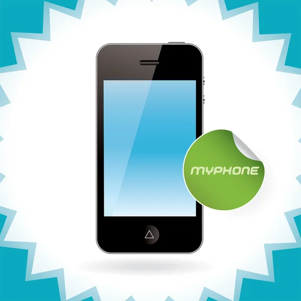 cep telefonu, iphone - stil aracı illüstrasyon, simgeler, logo, işaret, rozeti ile etiket
