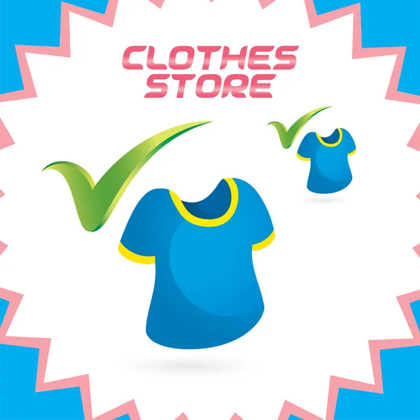 Vector glanzende kleding winkel pictogrammen, knop voor baby, kind, kinderen, tiener, familie — Stockvector