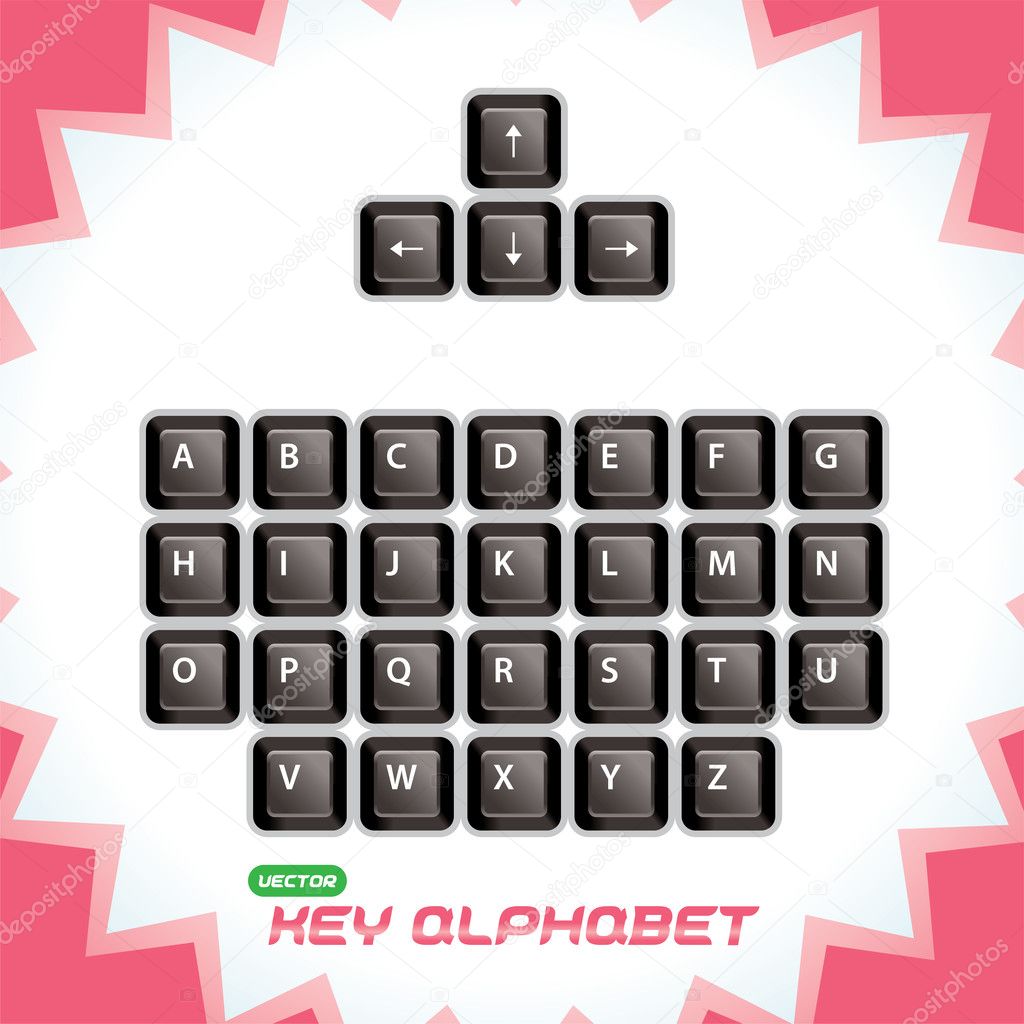 Vector Glossy, 3d Keyboard Keys, Button for Baby, Child, Children, Teenager, Adult, Family
