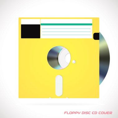 eski moda floppy disk CD, dvd, cd, cd-rw, dvd-rw sürücü kapağı vektör çizim, simge, sembol, sticker
