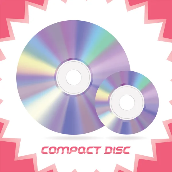 Deux disques compacts isolés vectoriels, DVD, CD, CD-RW, DVD-RW — Image vectorielle