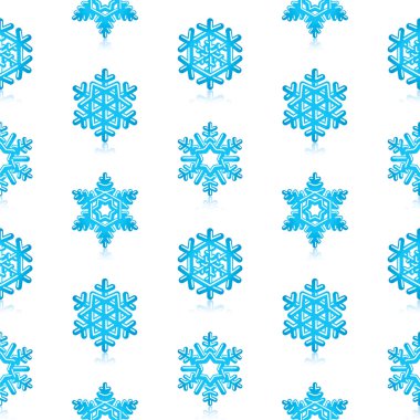 parlak 3d modern mavi snowflakes desen