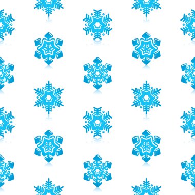 parlak 3d modern mavi snowflakes desen