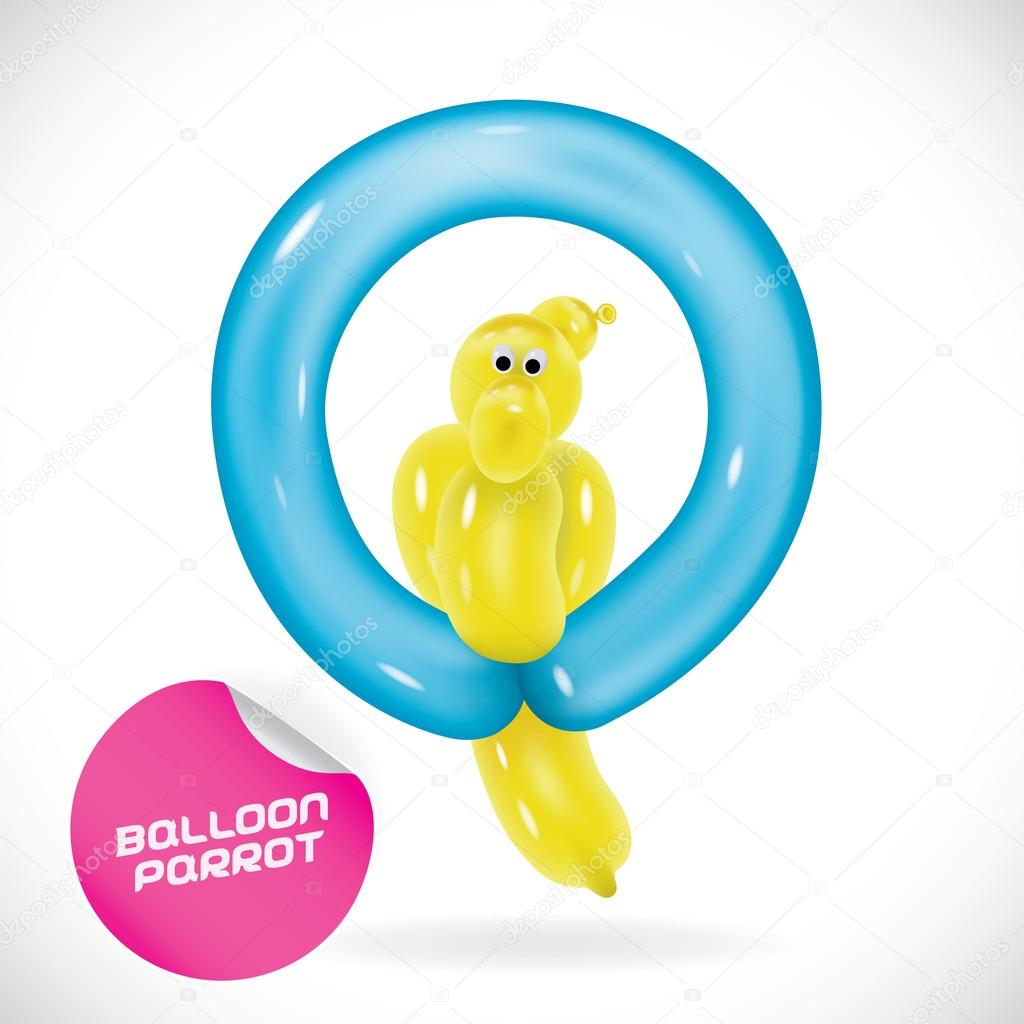 Ballon Brillant Perroquet Illustration Icones Bouton Signe Symbole Logo Pour Bebe Famille Enfants Adolescent Image Vectorielle Par Olexius C Illustration