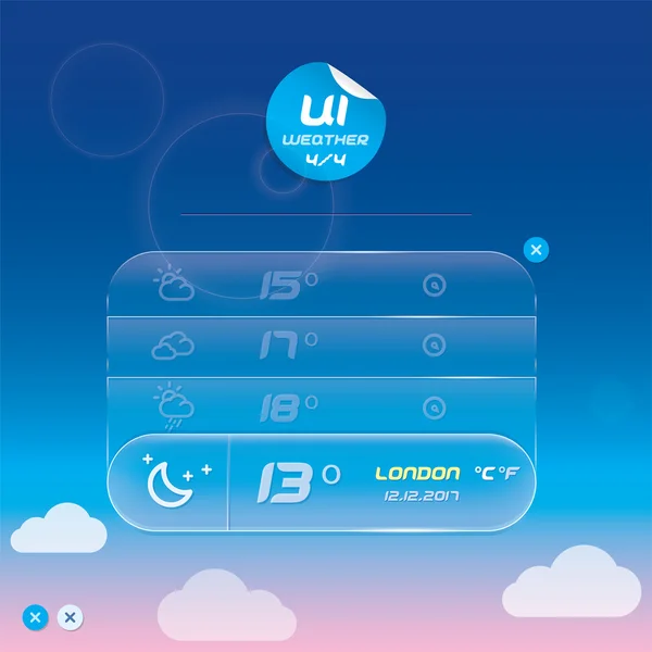Το widget widget καιρός διάνυσμα, κουμπί, σημάδι, σύμβολο, έμβλημα, αυτοκόλλητο, σήμα, λογότυπο για την κατασκευή ιστοσελίδων, διεπαφή χρήστη, κινητό τηλέφωνο, μωρό, παιδιά — Διανυσματικό Αρχείο