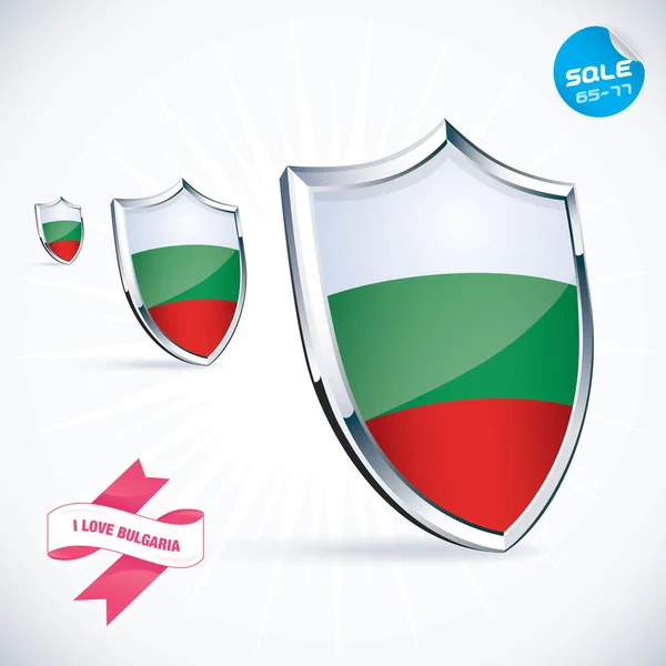 I Love Bulgaria Flag Illustration, Sign, Symbol, Button, Badge, Icon, Logo for Family, Baby, Children, Teenager — Stock Vector