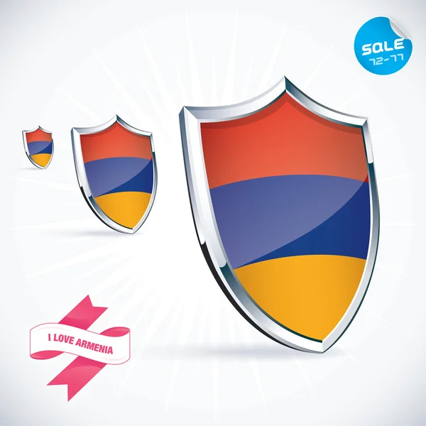 I Love Armenia Flag Illustration, Sign, Symbol, Button, Badge, Icon, Logo for Family, Baby, Children, Teenager — Stock Vector