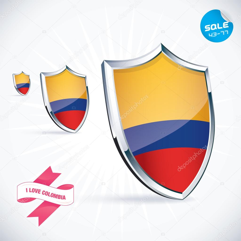 I Love Colombia Flag Illustration, Sign, Symbol, Button, Badge, Icon, Logo for Family, Baby, Children, Teenager