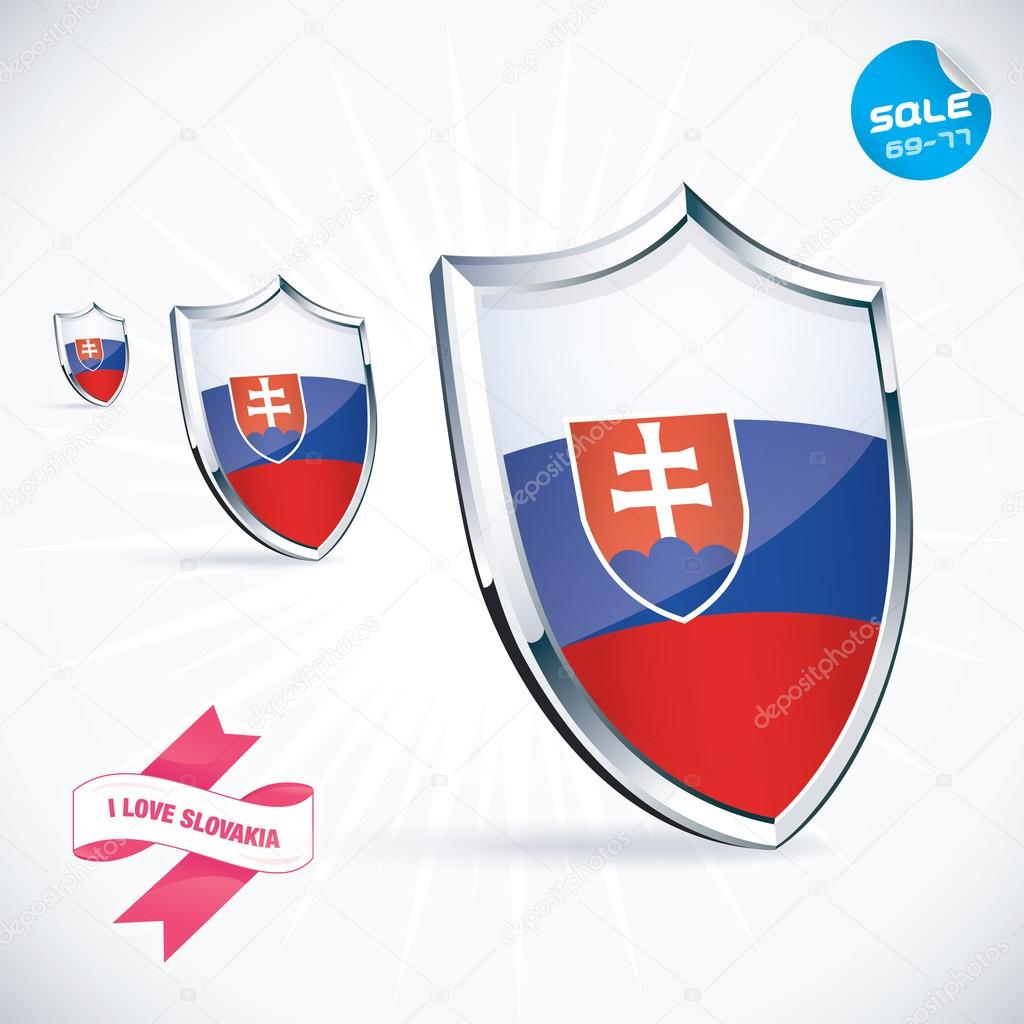 I Love Slovakia Flag Illustration, Sign, Symbol, Button, Badge, Icon, Logo for Family, Baby, Children, Teenager