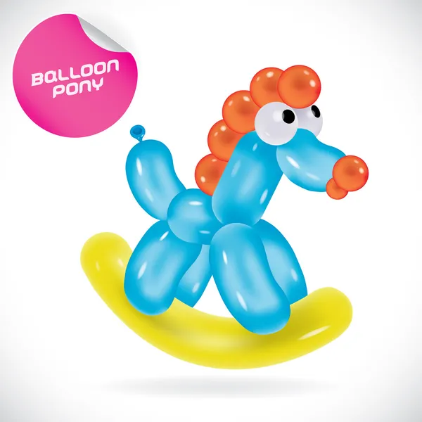 parlak balon midilli illüstrasyon, simgeler, düğme, işaret, sembol, logo çıkartması için aile, festival kutlamaları, Bebek, çocuk, genç