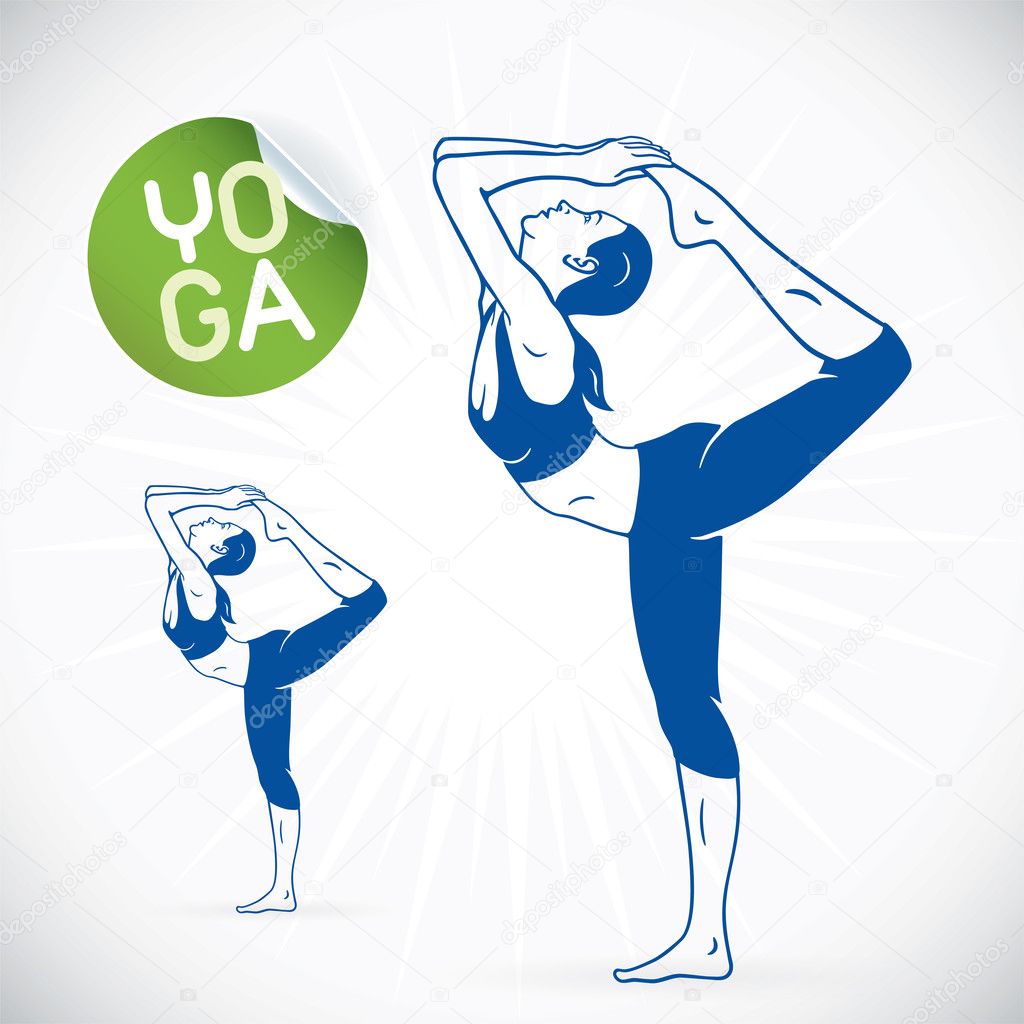 Yoga Fitness Model Illustration, Sign, Symbol, Button, Badge, Icon, Logo for Family, Baby, Children, Teenager, , SPA