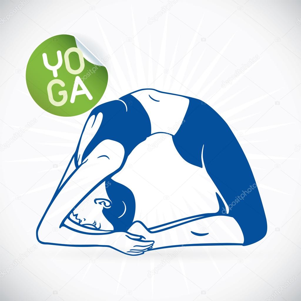 Yoga Fitness Model Illustration, Sign, Symbol, Button, Badge, Icon, Logo for Family, Baby, Children, Teenager, , SPA