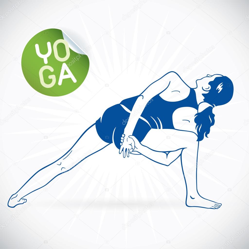 Yoga Fitness Model Illustration, Sign, Symbol, Button, Badge, Icon, Logo for Family, Baby, Children, Teenager, , SPA