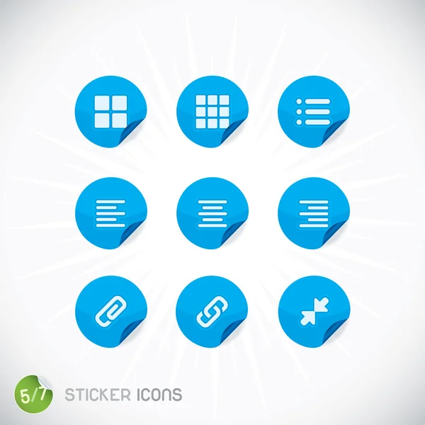 Iconos de etiqueta engomada — Vector de stock