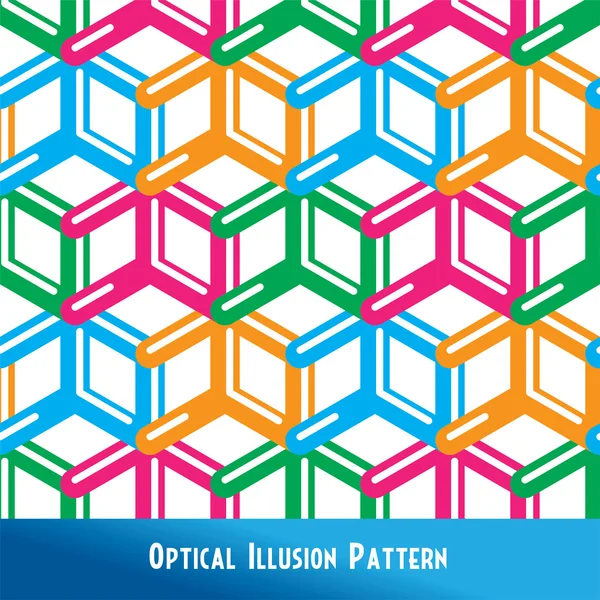 Optický klam bezešvé vzor — Stockový vektor