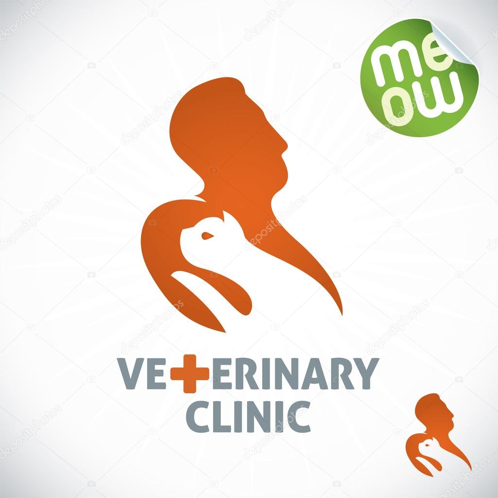 Veterinary Clinic Illustration, Sign, Symbol, Button, Badge, Icon, Logo