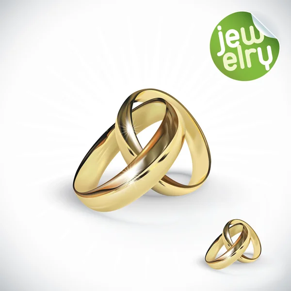 Vector gouden ring illustratie — Stockvector