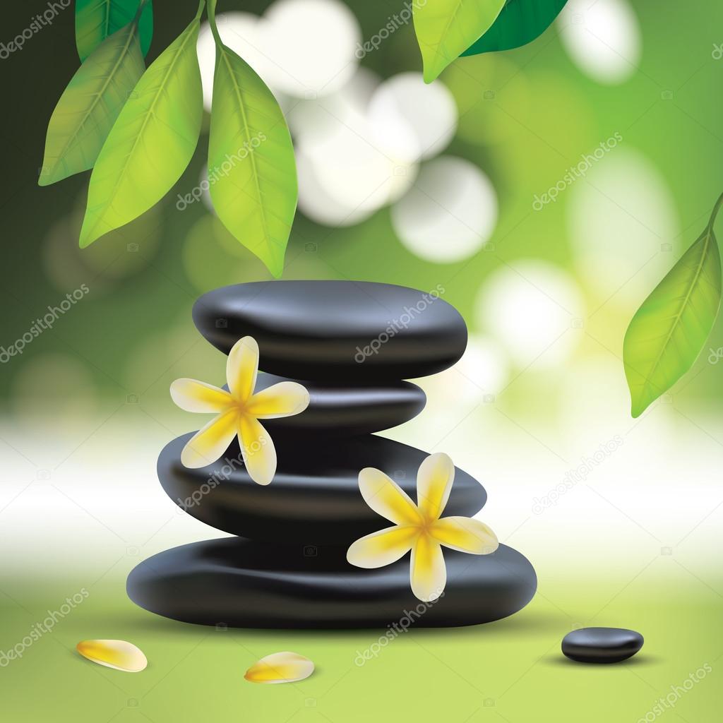 Spa Composition With Zen Stones