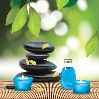 zen taşlar ile Spa kompozisyon