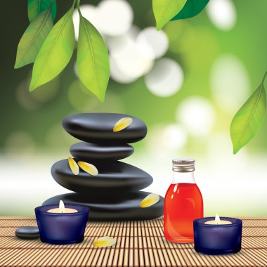 zen taşlar ile Spa kompozisyon