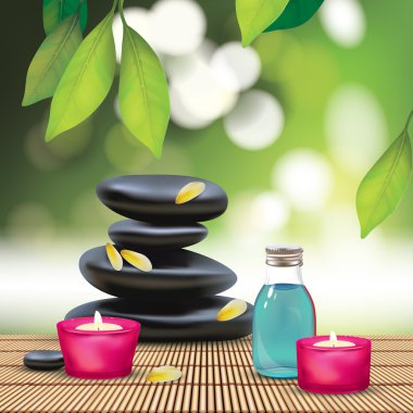 zen taşlar ile Spa kompozisyon