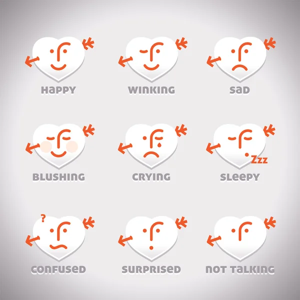 Ícones de sorriso vetorial —  Vetores de Stock