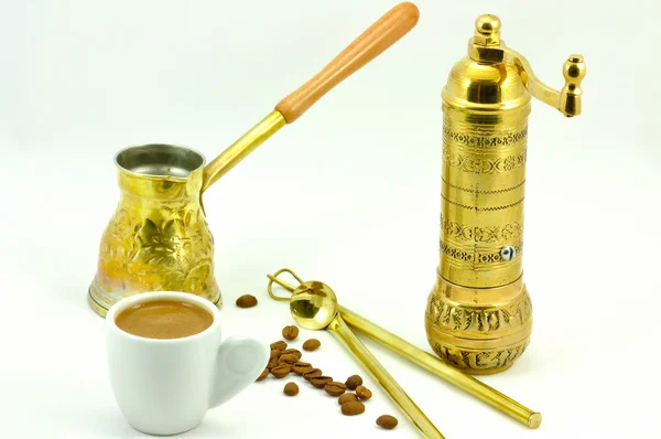 Conjunto tradicional para café turco e grego — Fotografia de Stock