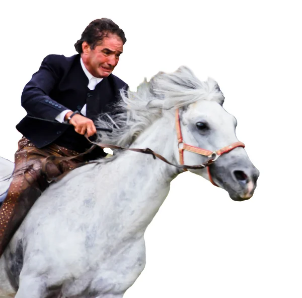 Mann reitet Pferd — Stockfoto