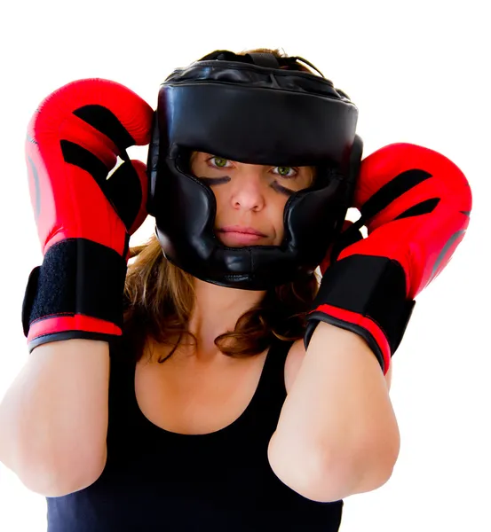 Boxer woman — Stock Photo, Image