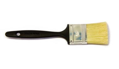 yeni fırça üzerinde beyaz izole