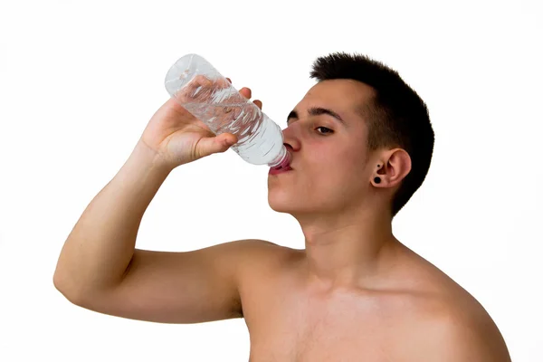 Boy drinking water — Stock Photo, Image