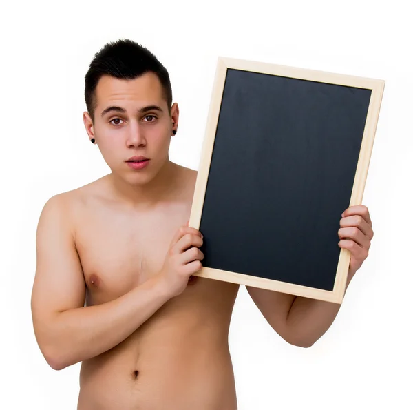 Boy with board — Stock Photo, Image