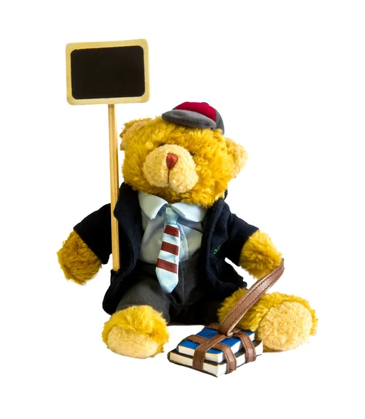 Schüler-Teddybär — Stockfoto