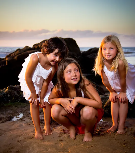 Tři dívky — Stock fotografie