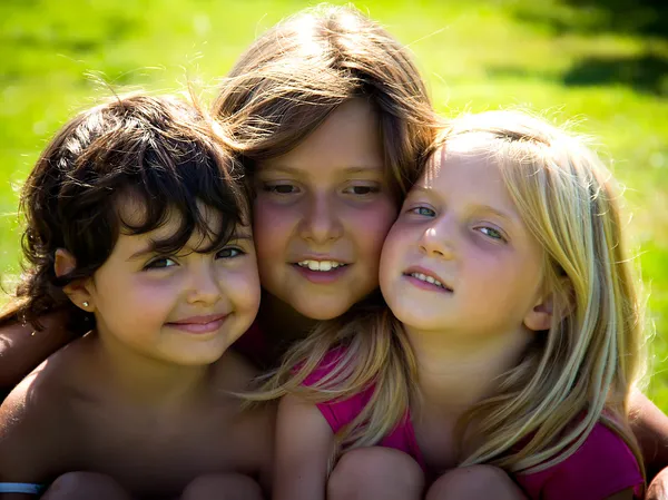 Three little girls — Stock Photo, Image