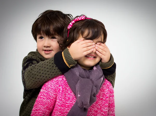 Retrato de niño y niña —  Fotos de Stock