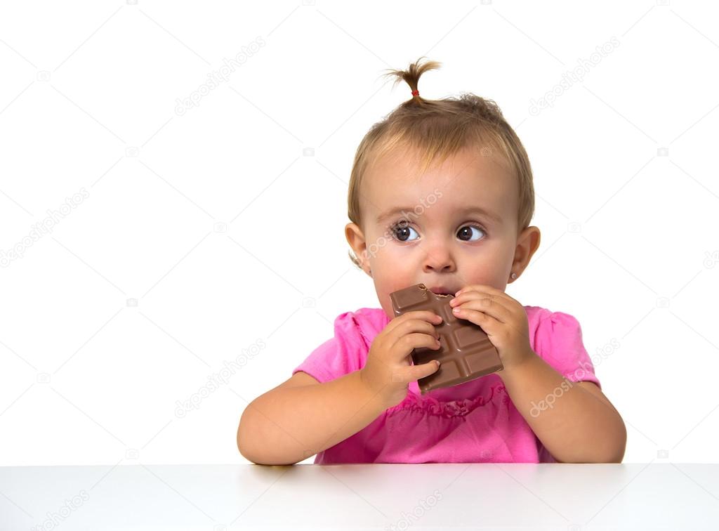 Çikolata yiyen bebek Stok fotoğrafçılık ©MarcoGovel Telifsiz resim